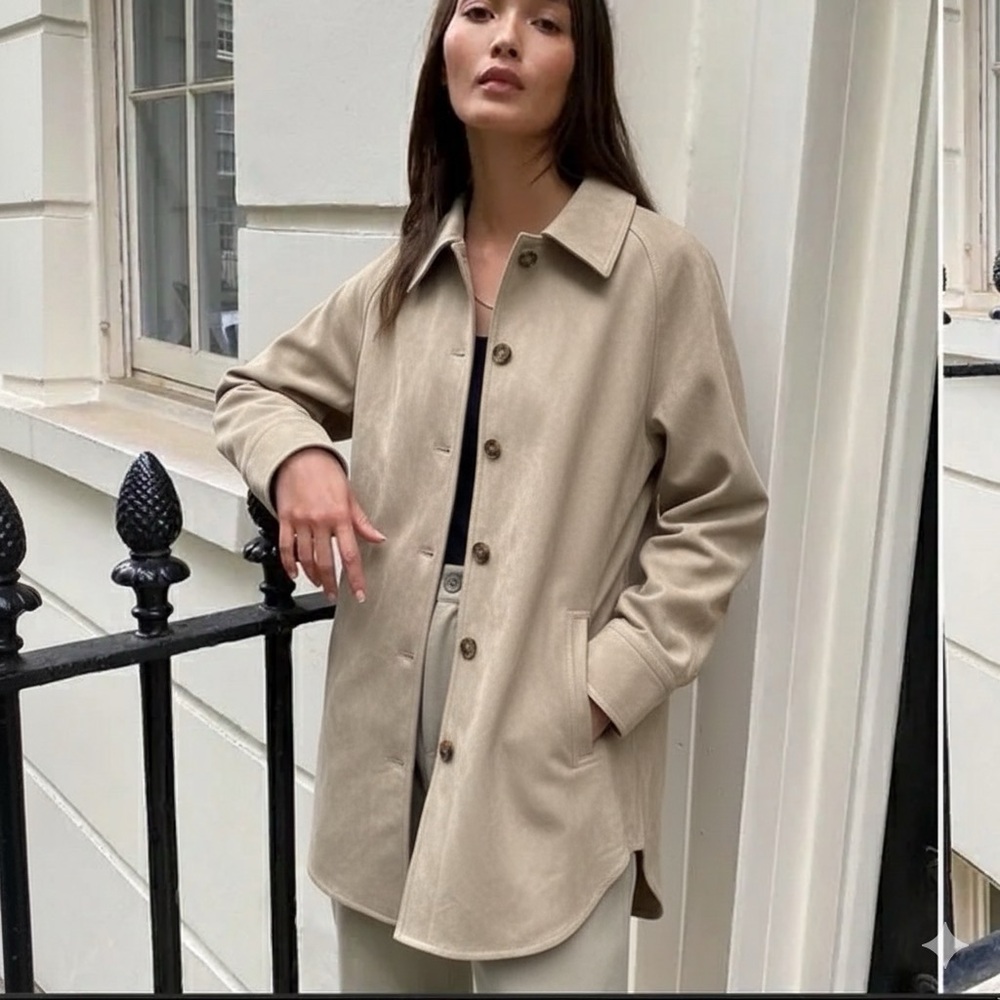 Babaton Beige Vintage Style Trench Coat 100% Cotton